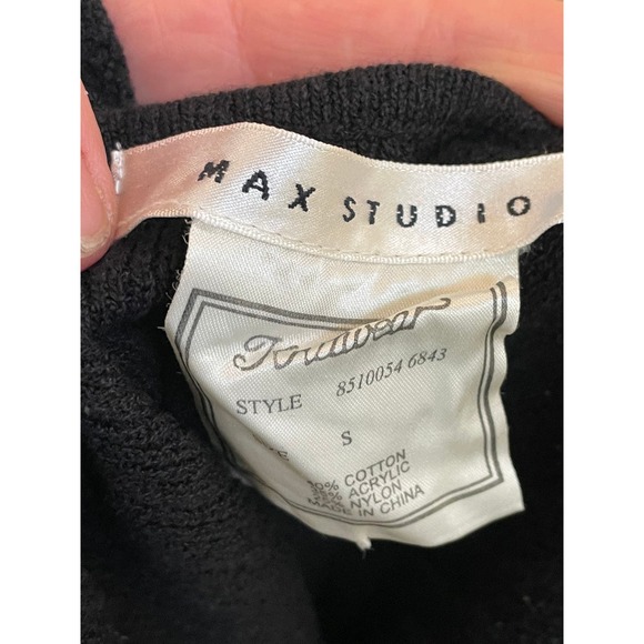 Max Studio Womens Tank Dress Black Sleeveless Square Neck Fit Stretch S - Picture 5 of 7